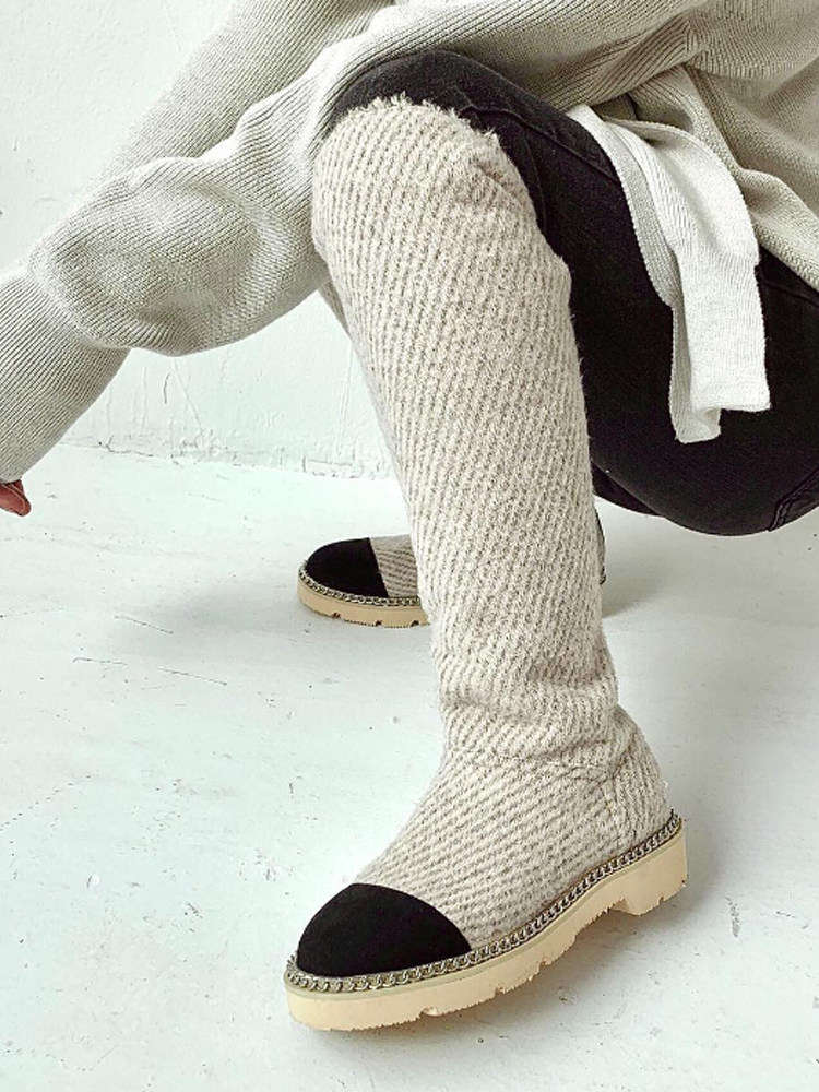 韩国东大门毛呢加厚棉鞋保暖不过膝高筒雪地长筒靴女,女鞋,时尚雪地靴,淘宝优惠券,粉丝福利购,淘宝优惠卷