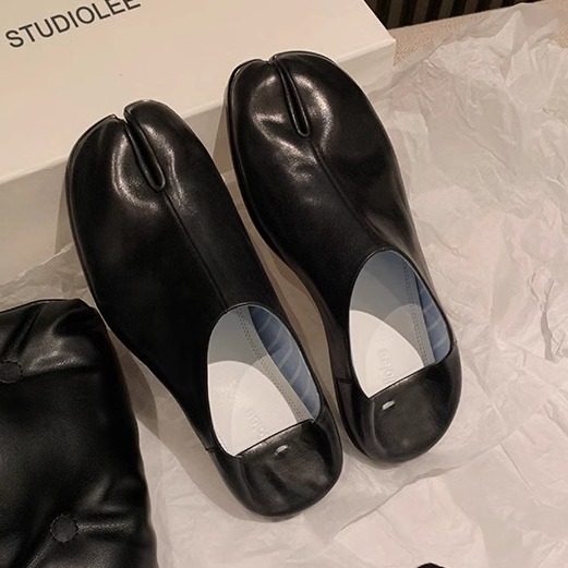 衣玲女鞋个性气质平底浅口懒人一脚蹬猪蹄分趾平底单鞋女,女鞋,浅口单鞋,淘宝优惠券,粉丝福利购,淘宝优惠卷