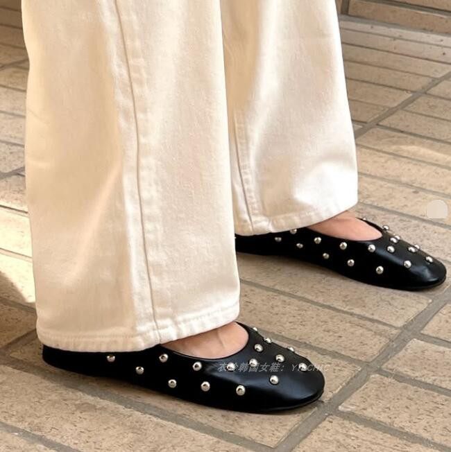 衣玲韩国女鞋时髦小众设计感重工软皮套脚平底单鞋女圆头,女鞋,浅口单鞋,淘宝优惠券,粉丝福利购,淘宝优惠卷