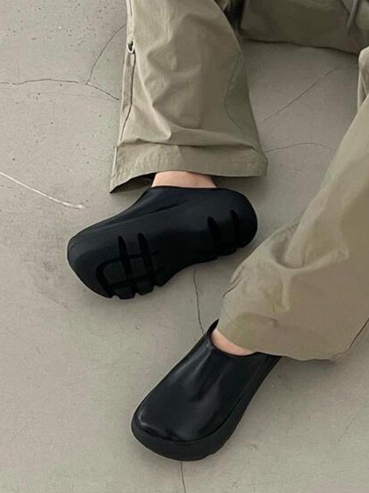 ins泫雅风包头外穿半拖鞋后空