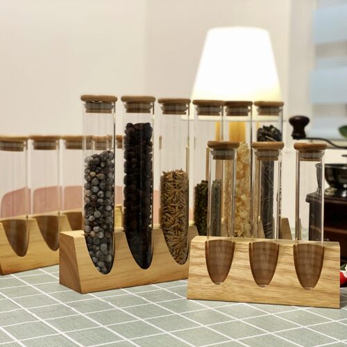 玻璃试管五谷杂粮咖啡豆茶叶展示