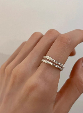 韩国小众设计锡纸简约戒指