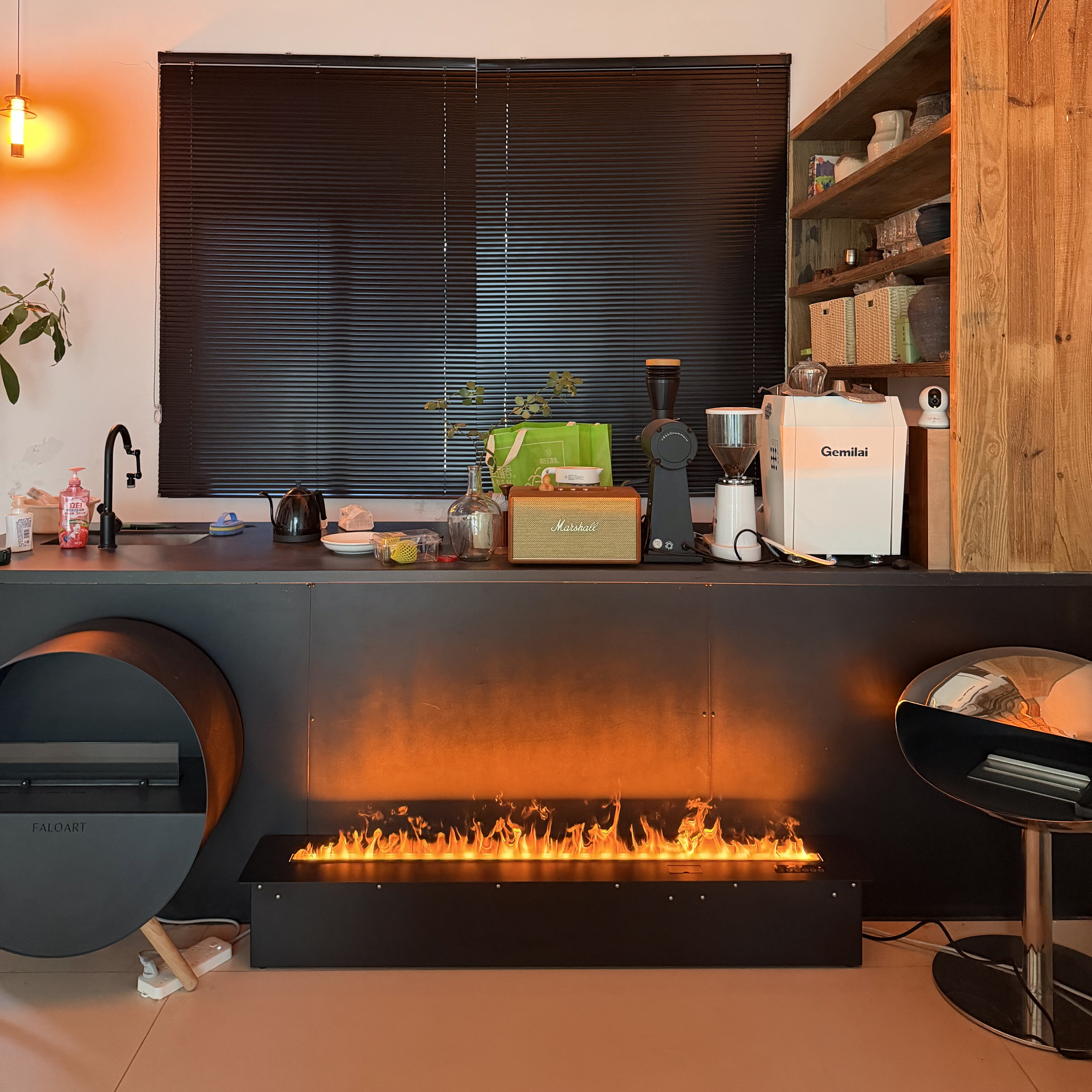 FALOART进阶款雾化加湿器壁炉定制现代简约风格时尚装修