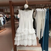 UX女装 甜美芭蕾风拼接蕾丝修身 2025春季 新款 时尚 无袖 连衣裙ins