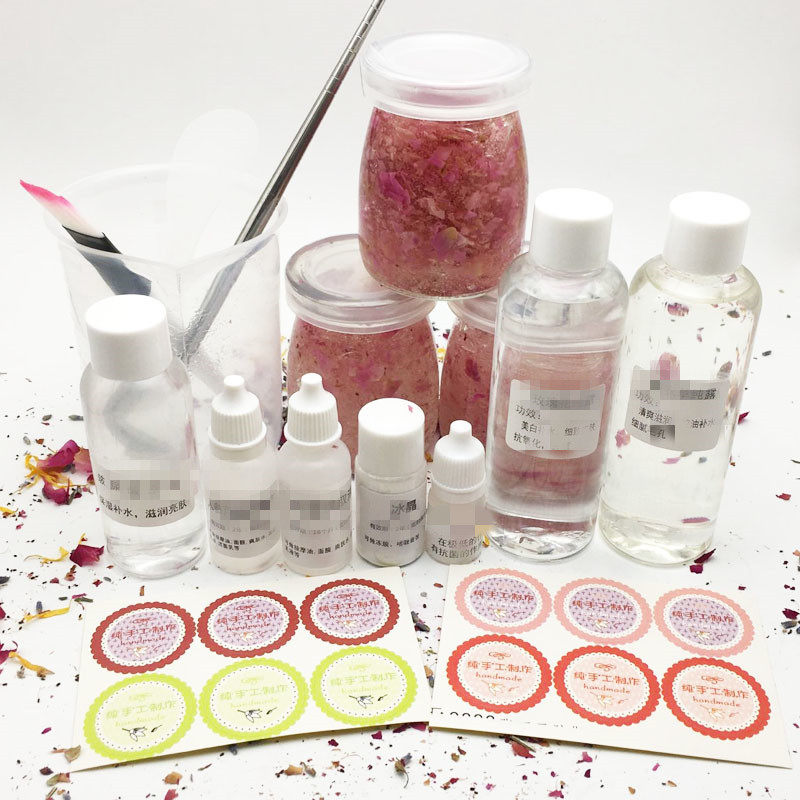 DIY果冻面膜材料300克玫瑰花瓣茉莉金盏菊薰衣草金箔补水护肤原料