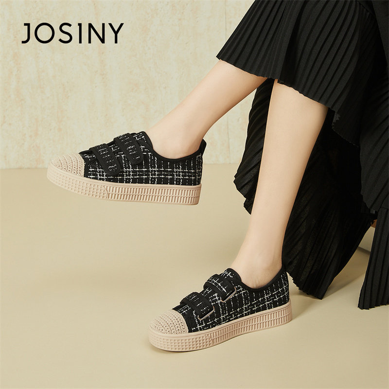 josiny/卓诗尼渔夫鞋女2023新款春季爆款浅口一脚蹬运动休闲女鞋