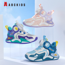 Abckids童鞋男童耐磨运动篮球鞋春秋透气网面女童户外时尚休闲鞋