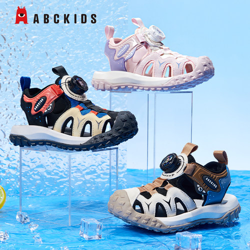Abckids夏季沙滩包头凉鞋