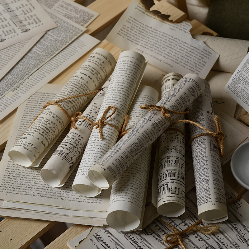 艺术垃圾杂志手账材料素材复古文艺英文文字报纸手帐素材纸背景纸