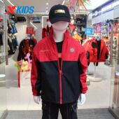 特步童装 2026春男童新年平安喜乐双面穿加绒保暖风衣674125334424