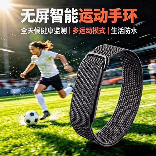 超轻无屏长续航心率血氧手环