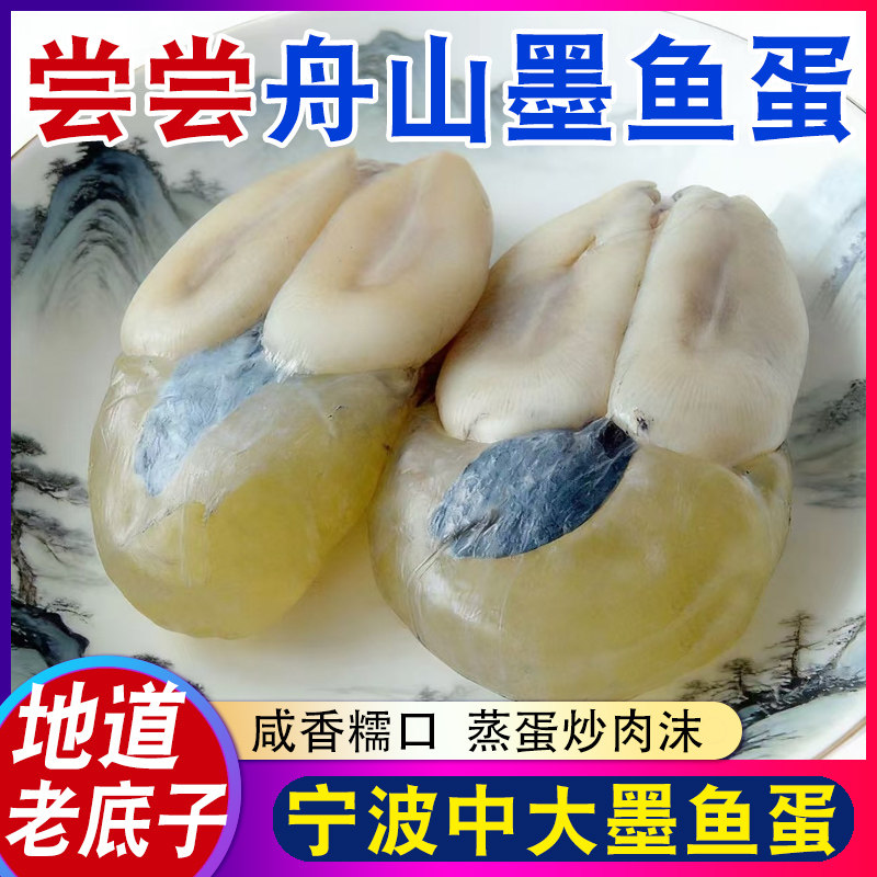 宁波特产东海大墨鱼蛋500g 美味乌贼蛋咸目鱼蛋 大白蛋新鲜海鲜
