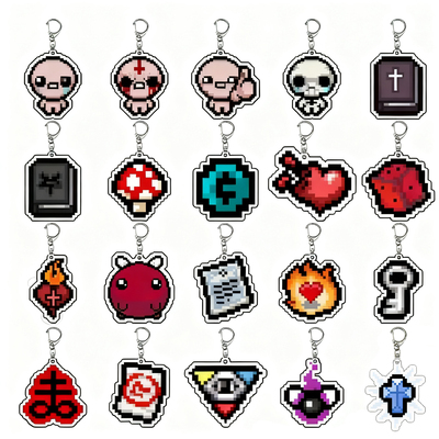 以撒的结合亚克力钥匙扣游戏周边卡通书包挂件硫磺火拼豆包包挂饰