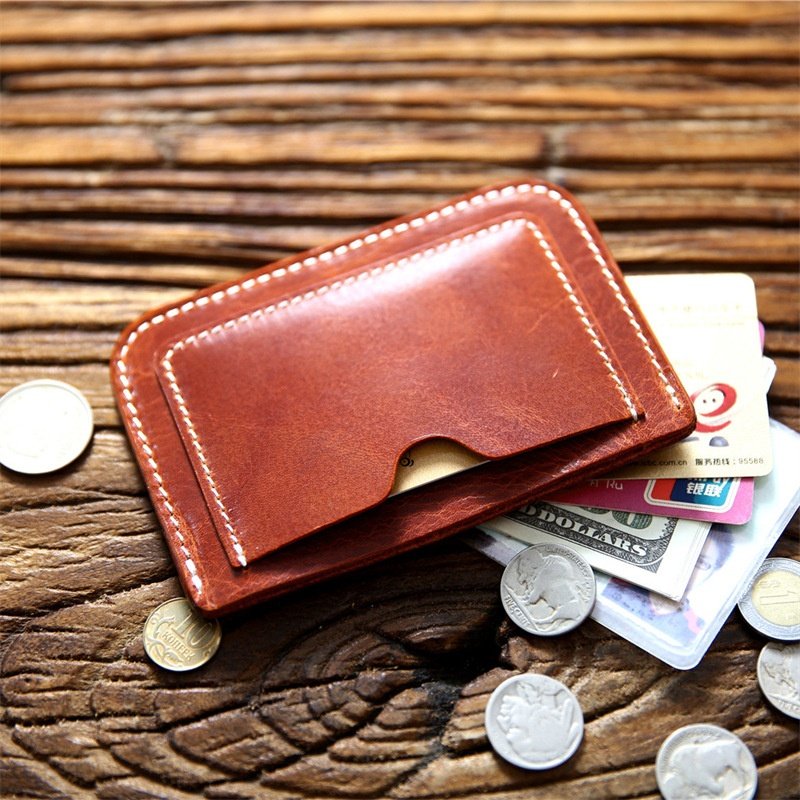 2025秋冬复古手工超薄卡包男士植鞣皮小钱包真皮卡夹多功能银行卡
