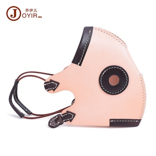 2025秋冬真皮手工透气口罩朋克风牛皮口罩男女机车骑行面罩街头