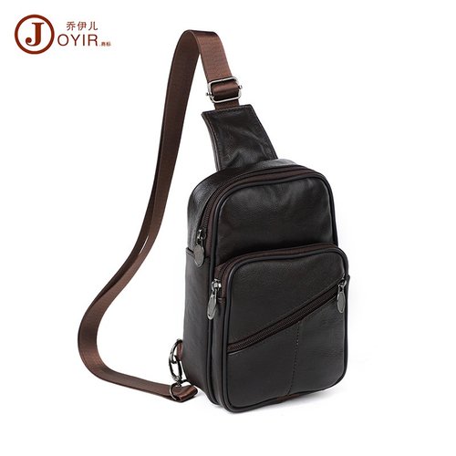 2025秋冬头层牛皮男士胸包轻便户外胸前包斜挎包休闲真皮男包胸包