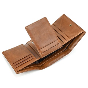 2026春夏新款真皮钱包男士女士带相片位活页二折钱夹带12卡位油皮