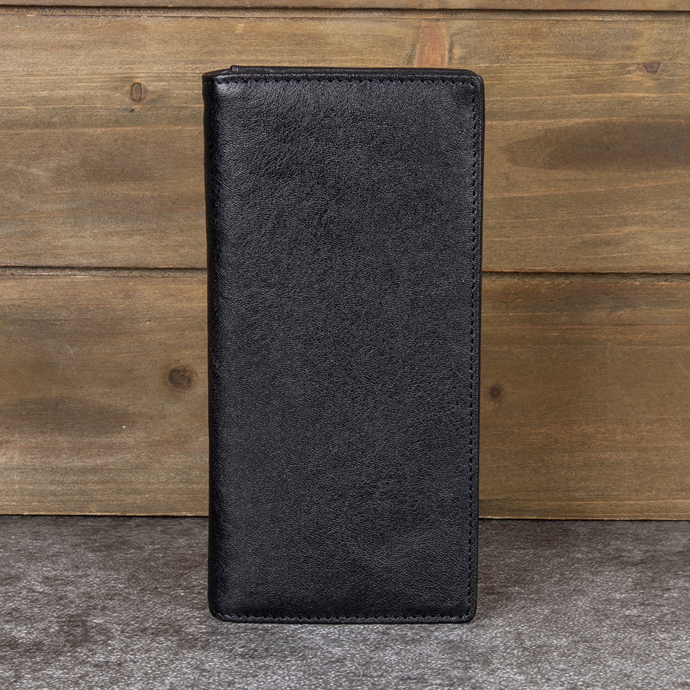 2025秋冬男士长款真皮钱包复古头层牛皮植鞣工艺男士两折搭扣