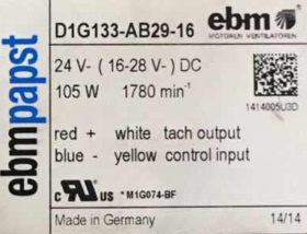 D1G133-AB29-52/17 D1G133-BF49-16  24V鼓风机