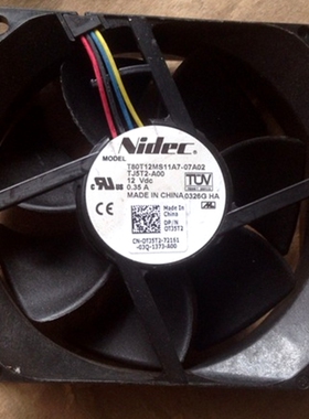 Nidec T80T12MS11A7 8025 12V 0.35A 静音 PWM调速 CPU散热风扇
