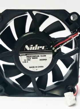 M60R24MGAB-53J56 24V 0.08A NIDEC 60*60*15 3线打印机电源风扇