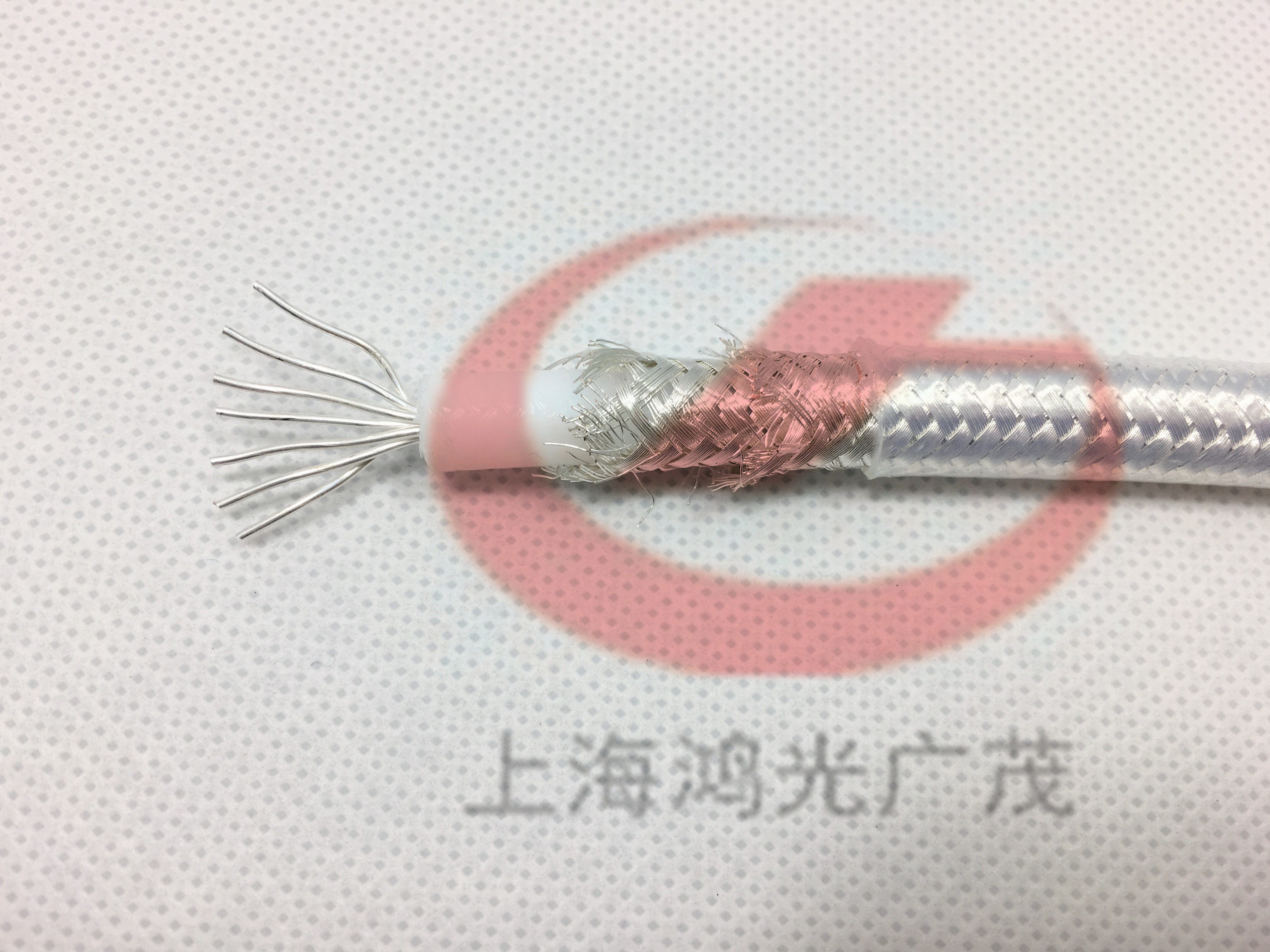 鸿光广茂 RG393 同轴射频电缆 视频线 SFF-50-7-2  (7/0.82)  1米