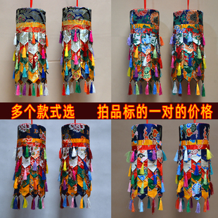 经堂寺院居家藏族装饰祥云格桑花佛宝幢胜利幢挂圆幢一对