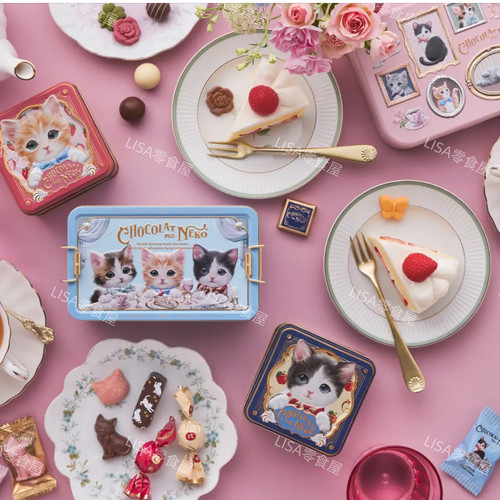 现货 日本Morozoff by Neko2026情人节限定猫咪罐子巧克力礼盒