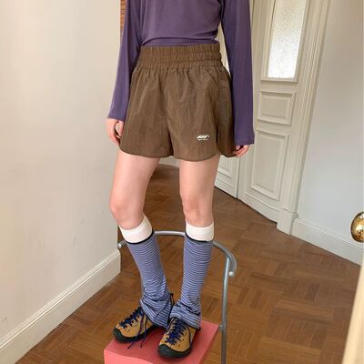 square houlest户外防水跑步运动防走光健身瑜伽速干三分裤短裤女