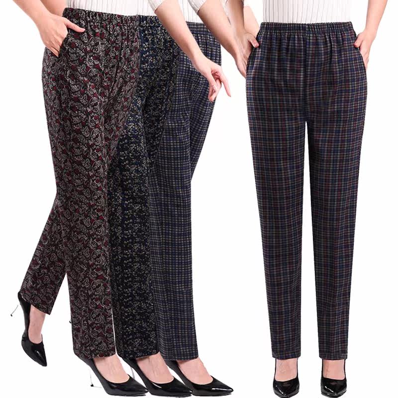 Middle-aged and elderly people Autumn and winter Mom pants Plush leisure time trousers Easy grandma Old lady trousersin the Women's clothing/Boutique , Pants , Casual pants  category - from Buy2taobao.com to provide professional Taobao agent buy service
