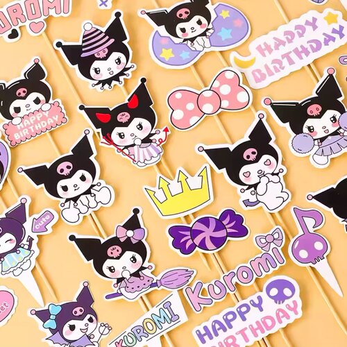 网红库洛米蛋糕装饰插件三丽鸥主题儿童女孩甜品台派对生日装扮