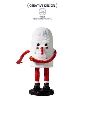 创意马卡龙卡通小人偶卡通造型可爱公仔手办涂鸦装饰桌面艺术摆件