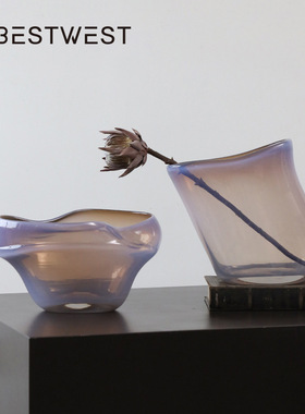 轻奢高级感玻璃花瓶摆件