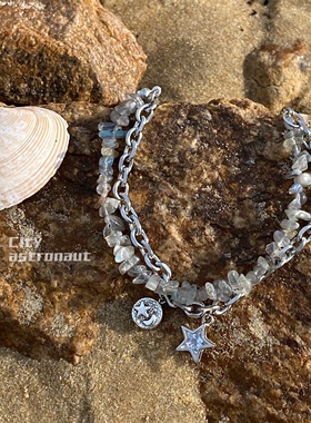 叠戴手链ins闪光石小众原创