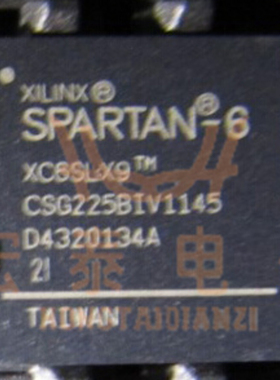 原装全新正品XC6SLX9-2CSG225C封装BGA225嵌入式FPGA现场可编程门