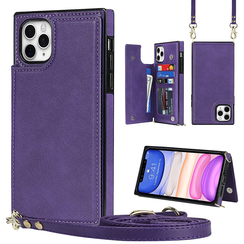 iPhone苹果后翻盖式斜挎包插卡女