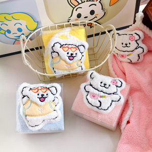 卡通毛绒线条小狗毛巾伴手礼擦手巾儿童洗脸巾幼儿园活动回礼礼品