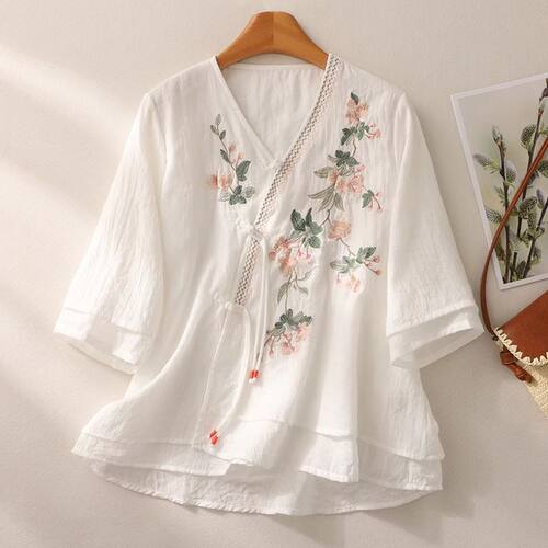禅意茶服上衣棉麻小衫