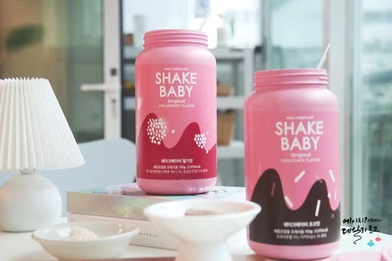 韩国直邮shakebaby蛋白质代餐奶昔低卡低脂饱腹美味轻食草莓巧克