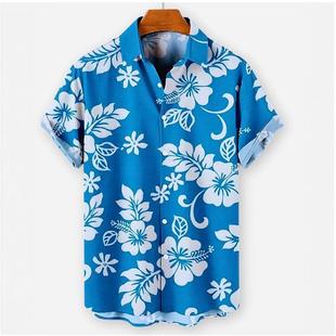 polo floral printed shirt花卉印花翻领衬衫 selling Hot casual