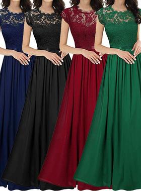 Hot-selling fashionable elegant lace long dress 优雅蕾丝长裙