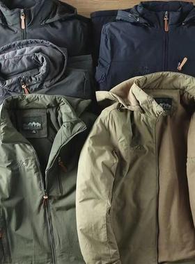 Fleece and thickened windproof overalls jacket防风工装冲锋衣