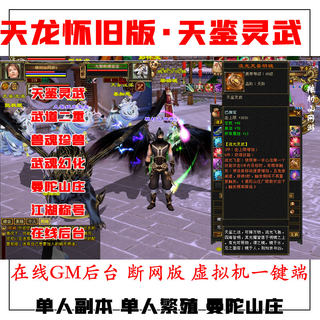 天龙八部单机版灵武兽魂武道曼陀无限元宝票送GM后台虚拟机单机版