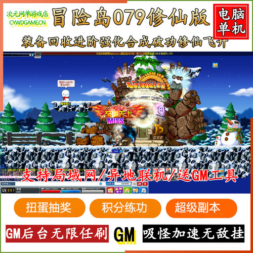 冒险岛修仙版电脑单机GM后台游戏