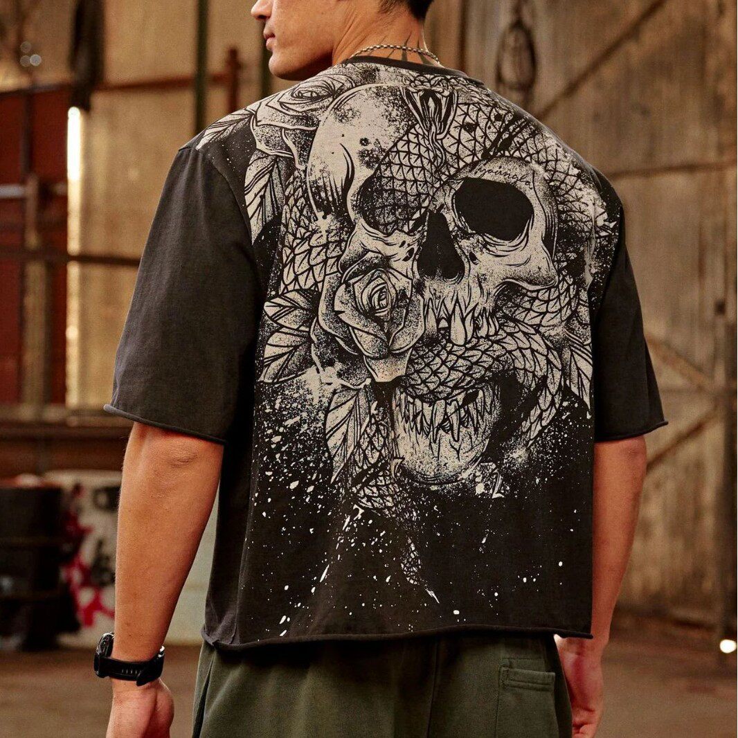 YOUNGLA美式新款男士超大T恤慢跑者健身房运动健身棉质休闲短袖