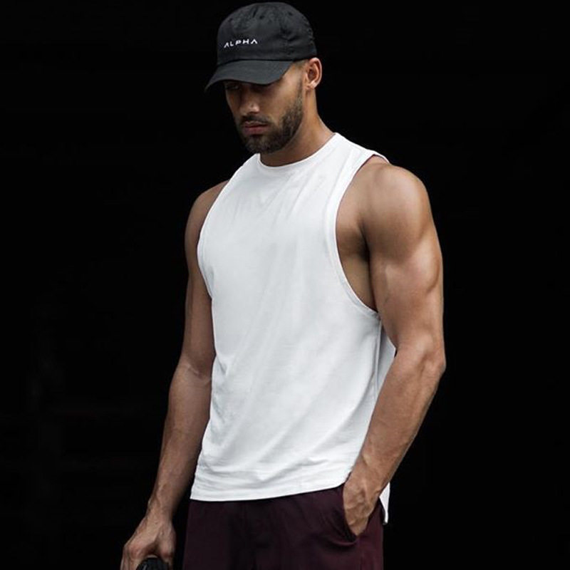 纯色坎肩T恤男夏季潮流ins修身背心圆领无袖短袖运动健身衣训练棉,运动服/休闲服装,健身衣,淘宝优惠券,粉丝福利购,淘宝优惠卷
