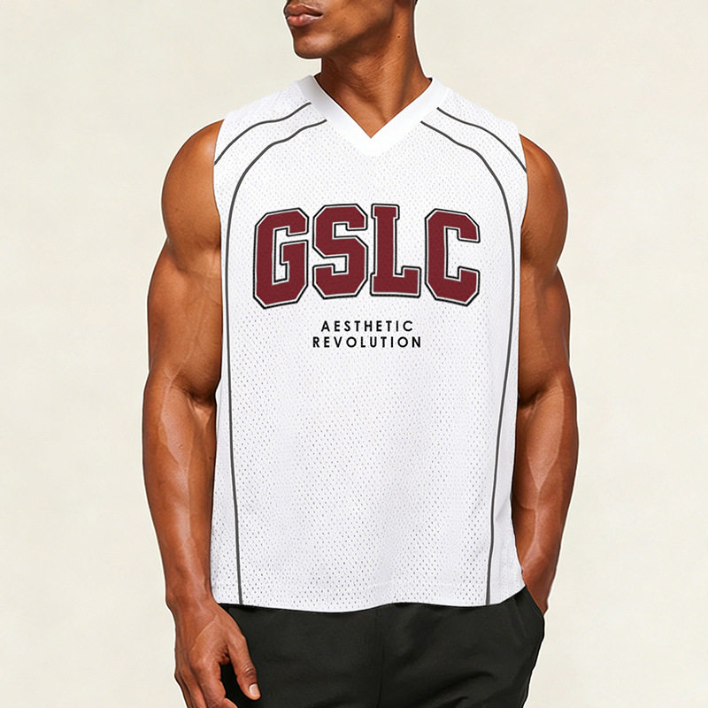 GSLC2026美式健身背心男网孔透气