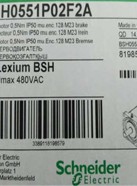 供应百格拉chneider伺服电机 BSH0551P02F2A
