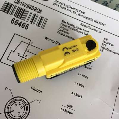 QS18VN6DBQ8 邦纳BANNER 光电传感器 QS18VP6DBQ8 QS18VP6LAFQ