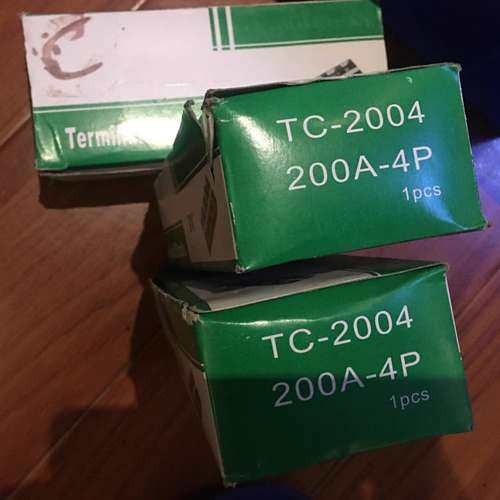 TC-2004 (铜件) 4位/200A 大电流接线端子 接线排 柱 电线连接器